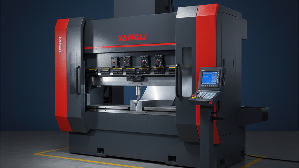 Plegadora CNC YANGLI serie HB plegando lámina